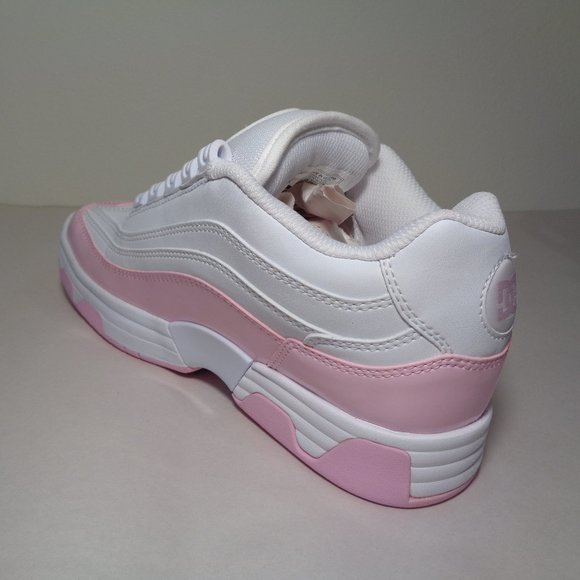 DC Shoes Size 8 M LEGACY LITE White Pink Sneakers New Women's Shoes - Picture 8 of 12